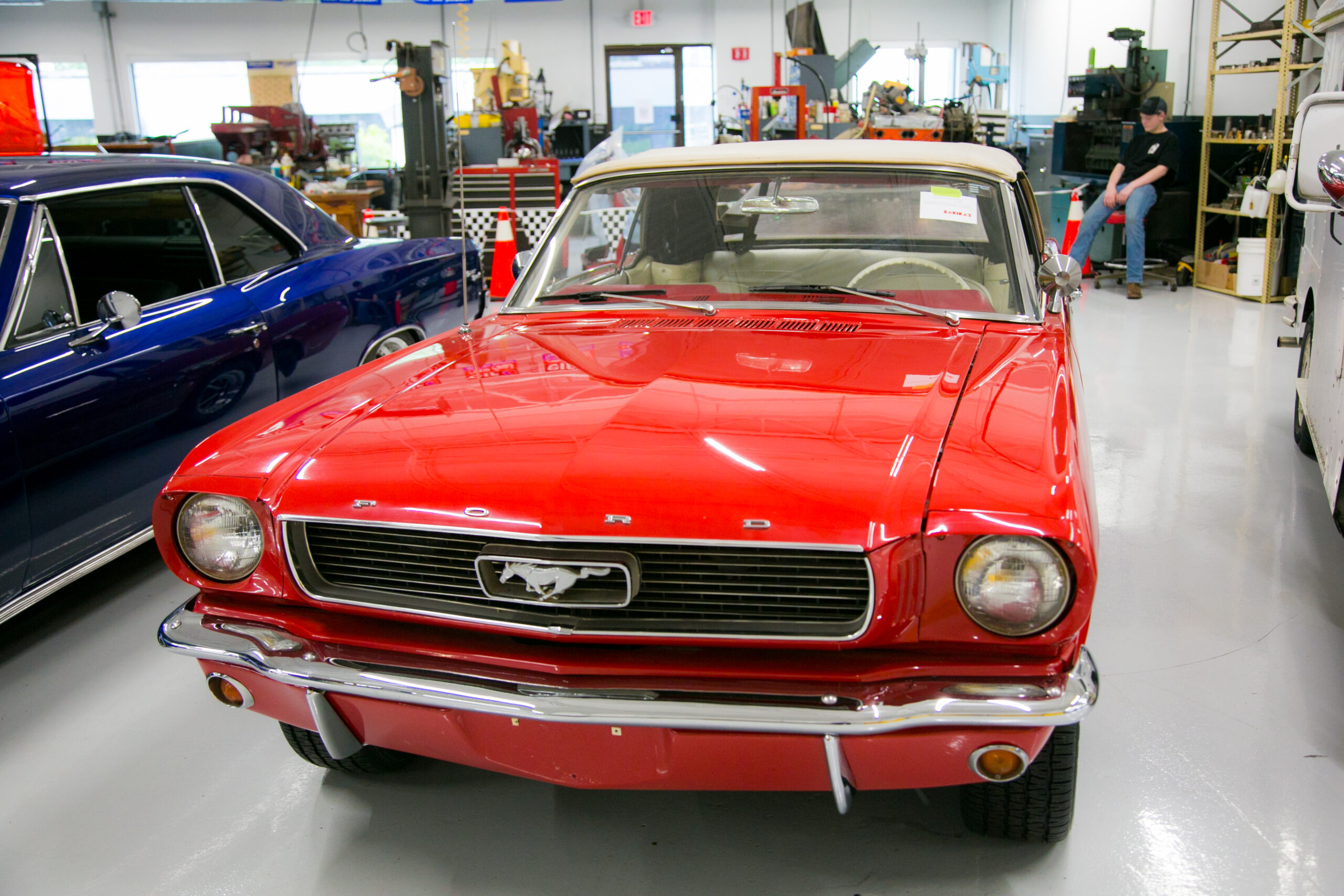 Classic Car6 “Restored classic car in workshop”